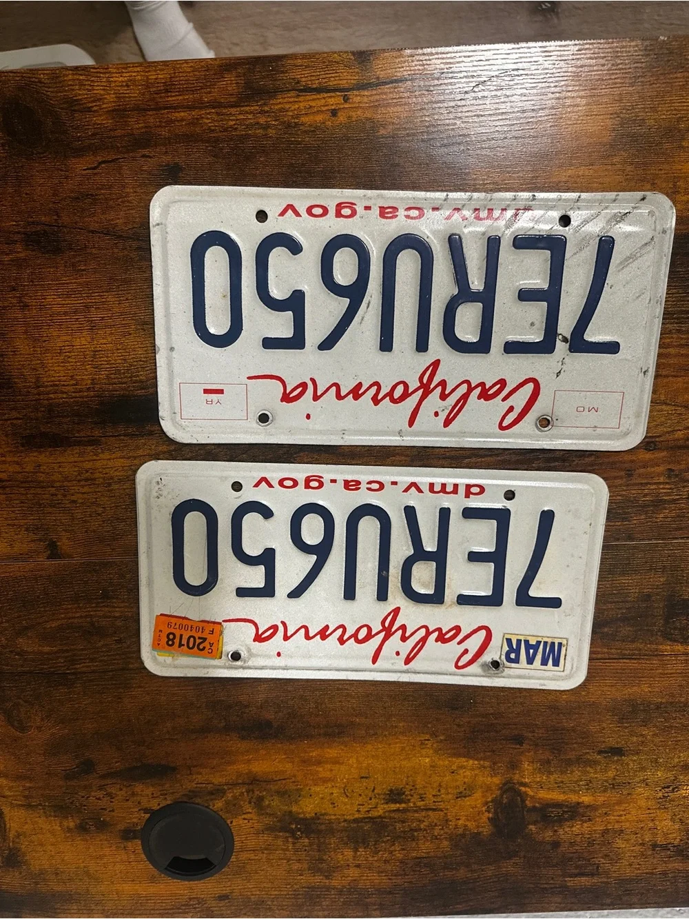 Pair of California License Plates 